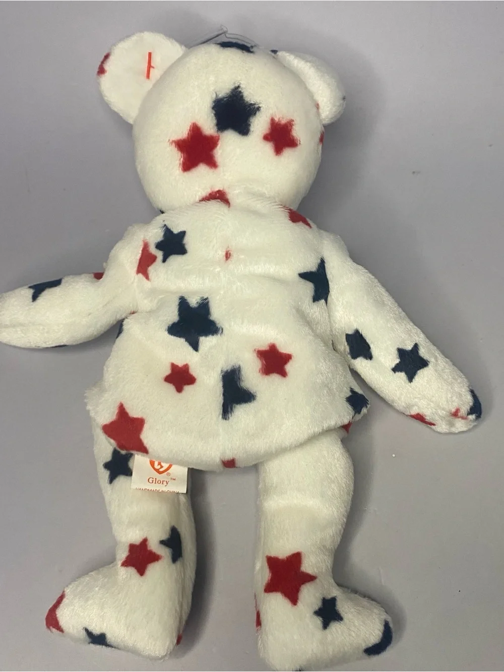 RARE RETIRED TY BEANIE BABY “GLORY” 1998 Americana Patriotic USA Bear